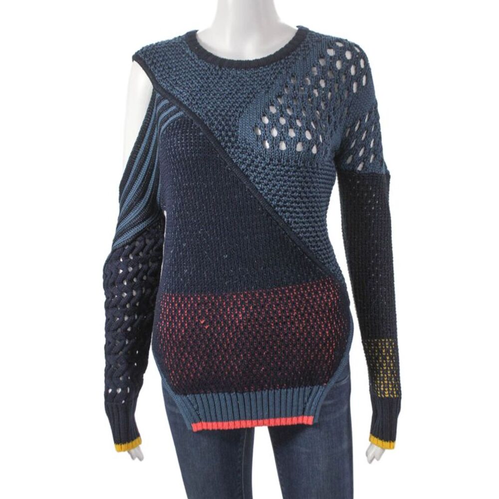 Prabal Gurung Women Viscose Pullover Sweater Blue Size S